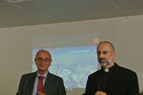 Prof. Franco Marini e Prof. Don Filippo Morlacchi